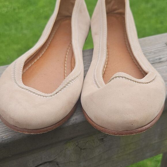 Frye Carson Ballet Flats Beige Leather Size 8 - Picture 2 of 6